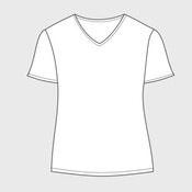 Ladies' V-Neck Polyester T-Shirt