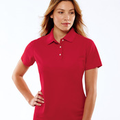 UltraClub&reg; Ladies' Cool & Dry Pebble-Knit Polo